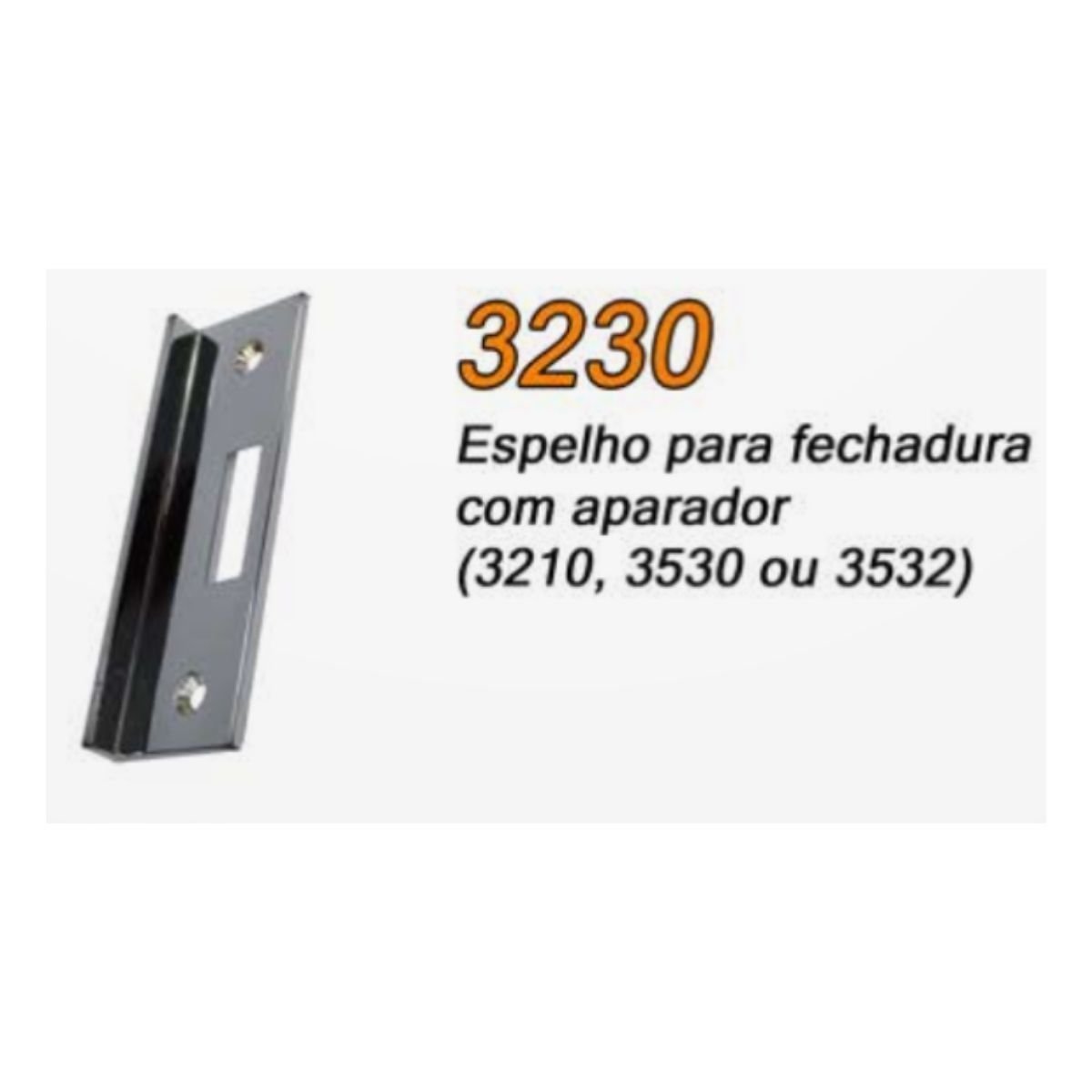 Fechadura 3530 bico de papagaio para porta de correr + contra fechadura 3230 v/a - Cromado - 5