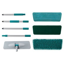 Mop Plano 3 Em 1 Tira Sujeira Limpeza Pesada Flash Limp - Verde - 2
