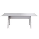 Ver imagem 1 de Mesa de Reunião 200cm para 8 Pessoas com Tampo Chanfrado Industrial Executive Cinza