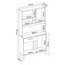 Ver imagem 3 de Cozinha Compacta 4 Portas 1 Gaveta Malta Cinza/Avena Touch/Granito