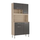 Ver imagem 2 de Cozinha Compacta 4 Portas 1 Gaveta Malta Cinza/Avena Touch/Granito