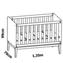 Ver imagem 3 de Jogo de Quarto para Bebê Completo 2 Portas Classic New Branco Fosco com Madeira - Reller