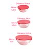 Conjunto 6 Potes Tigela Vidro Tampa Vermelho Class Home - 4