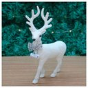 Ver imagem 1 de Enfeite Decorativo Rena Branca com Guizo Natal 21cm
