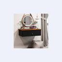 Ver imagem 2 de Penteadeira Camarim Suspensa com Gaveta Europa - Dwr Móveis:preto