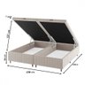 Base de Cama Box Queen Vision com Baú Turkey/creme - Vian - 2