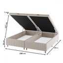 Ver imagem 2 de Base de Cama Box Queen Vision com Baú Turkey/creme - Vian