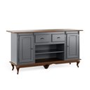 Ver imagem 1 de Mesa Ilha Hannover 1,76m - 60710 Mmj-lz Lz-cinza/imbuia