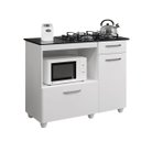 Ver imagem 1 de Balcão para Cooktop 4 Bocas e Forno 2 Portas 1 Gaveta Violeta Kaiki Móveis Branco