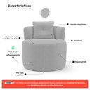 Ver imagem 3 de Kit Sofá e 02 Poltronas Orgânicas Living Bob com Almofadas Bouclê Cinza Claro - Abmaza