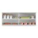 Ver imagem 4 de Armário de Cozinha Aéreo 120cm 2 Portas Vidro Veneza Multimóveis V3683 Branco/Dourado
