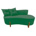 Ver imagem 3 de Namoradeira Sofá Feijão Luna 130cm Orgânica Suede Verde