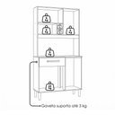 Ver imagem 5 de Kit Cozinha Compacta 4 Portas Malva Roma 91 Cm Cinamomo Grafite Armoveis
