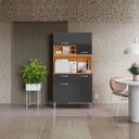 Ver imagem 7 de Kit Cozinha Compacta 4 Portas Malva Roma 91 Cm Cinamomo Grafite Armoveis