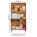 Ver imagem 3 de Kit Cozinha Compacta 4 Portas Malva Roma 91 Cm Cinamomo Grafite Armoveis