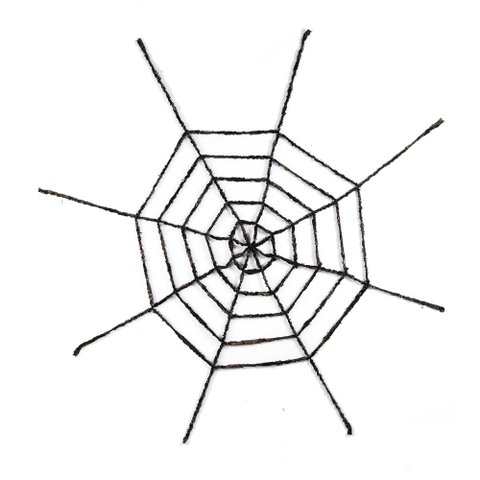 Teia Decorativa Grande Preta 180cm - Halloween