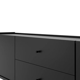 Rack para Tv até 75" 2 Gavetas 2 Portas Jasper 220 Cm - Preto Fosco - 4
