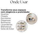 Ver imagem 3 de Kit 3 Suportes Cantoneira Invertida 15cm Fixador Aço de Parede para Prateleira Moderno Branco
