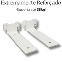 Ver imagem 5 de Kit 3 Suportes Cantoneira Invertida 15cm Fixador Aço de Parede para Prateleira Moderno Branco