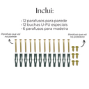 Ver imagem 4 de Kit 3 Suportes Cantoneira Invertida 15cm Fixador Aço de Parede para Prateleira Moderno Branco