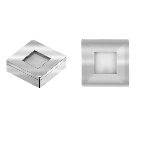Spot Led Quadrado --sobrepor Embutir P/móveis Nichos Closets:branco Frio/cromo