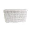 Kit com 4 Caixas Organizadoras Rattan 15 Litros com Tampa - Estilo e Praticidade Cor:branca - 9