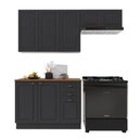Ver imagem 2 de Cozinha Modulada Compacta Americana 100% MDF 200cm com Rodapé Provence Multimóveis Crink-CPT010