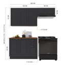 Ver imagem 4 de Cozinha Modulada Compacta Americana 100% MDF 200cm com Rodapé Provence Multimóveis Crink-CPT010