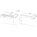 Ver imagem 2 de Penteadeira Supensa Pe-2004 C/ 1 Gaveta Branco - Tecno Mobili