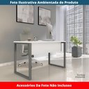 Ver imagem 2 de Mesa Escritório P25 Tub Pandin 150 Cm (larg) X 70 Cm (prof) Tampo Mdp Branco Pé Aço Tubular