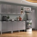 Ver imagem 1 de Armário Cozinha Modulada Completa 298cm Pequim Top Multimóveis Mp3770 Branco/lacca Fumê