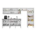 Ver imagem 5 de Armário Cozinha Modulada Completa 298cm Pequim Top Multimóveis Mp3770 Branco/lacca Fumê