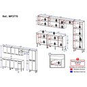 Ver imagem 4 de Armário Cozinha Modulada Completa 298cm Pequim Top Multimóveis Mp3770 Branco/lacca Fumê