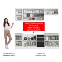 Ver imagem 6 de Armário de Cozinha Completa 240cm Branco Preto Glamy Madesa 03