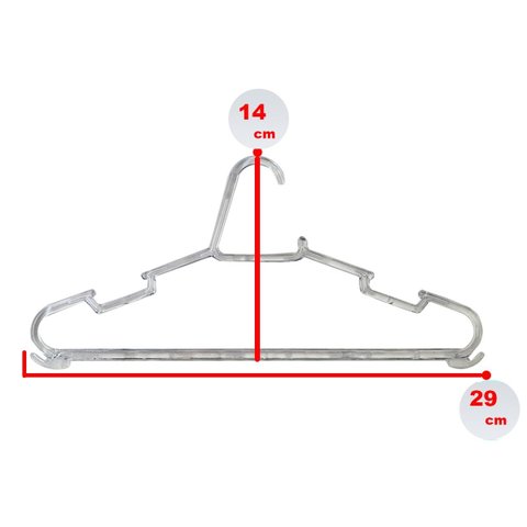 Cabide Infantil Criança Pequeno Acrílico Cristal Transparente Kit 50 Peças