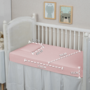 Ver imagem 3 de Jogo de Lençol de Berço 2 Peças 100% Algodão 200 Fios Super Macio:rose