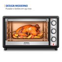 Ver imagem 3 de Forno Elétrico 48l Family Grill Inox Mondial Preto/inox 1800w Frn-48-bi 110v