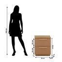 Ver imagem 6 de Mesa de Cabeceira 2 Gavetas 50cm Dubai Moderna:natura Camarim
