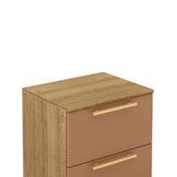 Mesa de Cabeceira 2 Gavetas 50cm Dubai Moderna:natura Camarim - 5