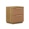 Mesa de Cabeceira 2 Gavetas 50cm Dubai Moderna:natura Camarim - 1