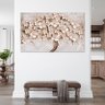Quadro Decorativo Tela Canvas Flores e Folhas Paper Flowers - 90x60 Cm - 3