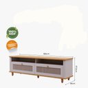 Ver imagem 3 de Rack Bancada para TV até 60 Polegadas 2 Gaveta Quioto Espresso Moveis