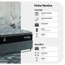 Ver imagem 3 de Cama Box Casal + Colchão Comfort Class Pillow Top 138x188 Preto/suede Cinza