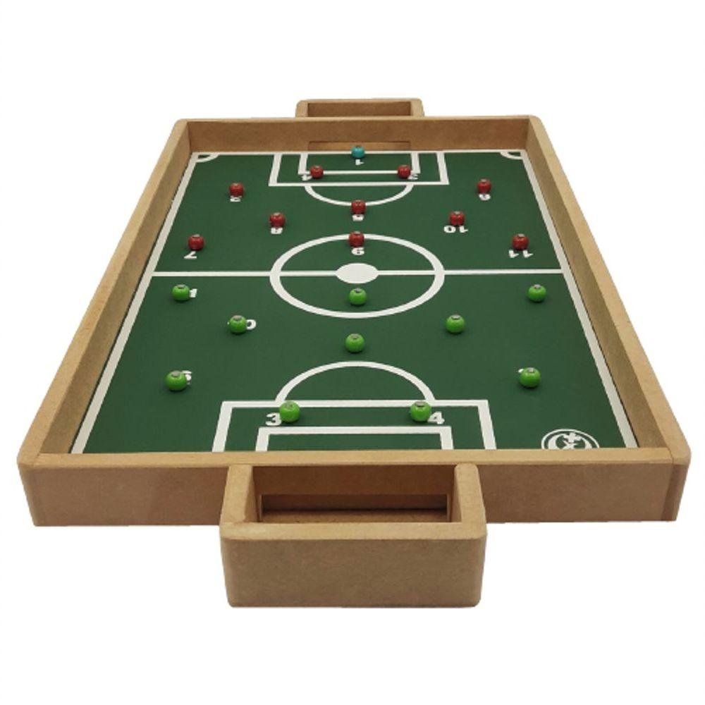 Brinquedo Infantil Campo Futebol Mdf Acompanha Moeda