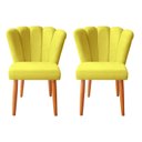 Ver imagem 4 de Kit 6 Cadeiras Sala de Jantar Estofada Reforçada Pétala Suede - Twdecora