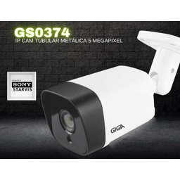 Câmera Ip Bullet Metal Poe 5 Mega 30m Colorida a Noite Giga - 1