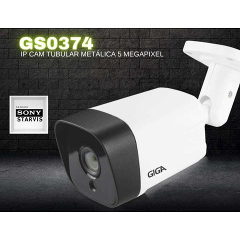 Câmera Ip Bullet Metal Poe 5 Mega 30m Colorida a Noite Giga