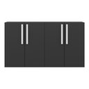 Ver imagem 3 de Aparador Buffet 4 Portas Suspenso Viena V3605 Preto/Branco Preto/Branco