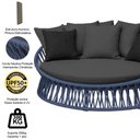 Ver imagem 5 de Chaise Área Externa Monza Alumínio Pintura Corda Náutica Trama