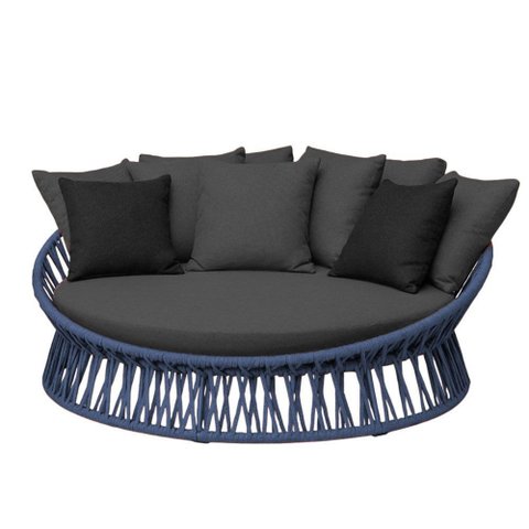 Chaise Área Externa Monza Alumínio Pintura Corda Náutica Trama